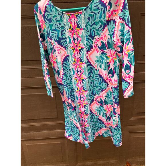 Lilly Pulitzer Dresses & Skirts - Lilly Pulitzer Ophelia Swing Dress Small S Seaside Aqua with a crossed back